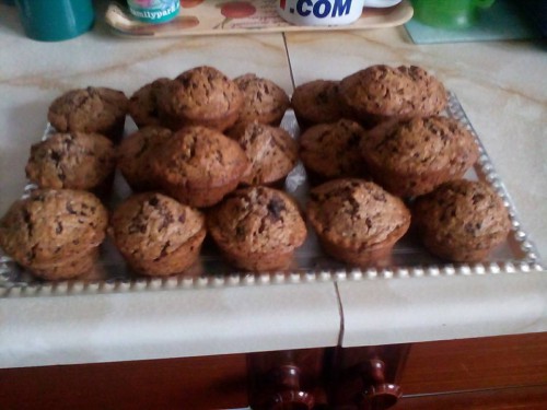 Csupa csokis kókuszos muffin
